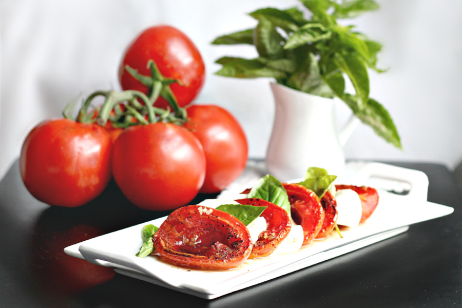 Roasted tomato Capresse salad recipe
