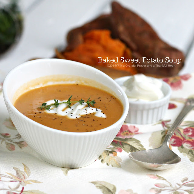Baked Sweet Potato Soup could not be easier and if you like sweet potatoes, you will love it. Super easy and super yummy!