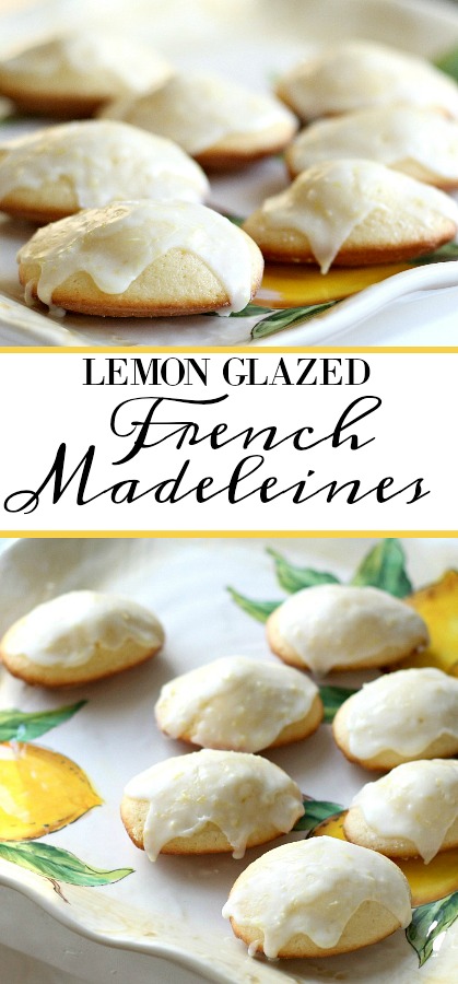 Madeleines are small sponge cakes with a distinctive shell-like shape.  These little cakes are browned and crispy on the outside and spongy and soft on the inside. Lemon Glazed French Madeleines are a perfect accompaniment to your afternoon cup of tea.