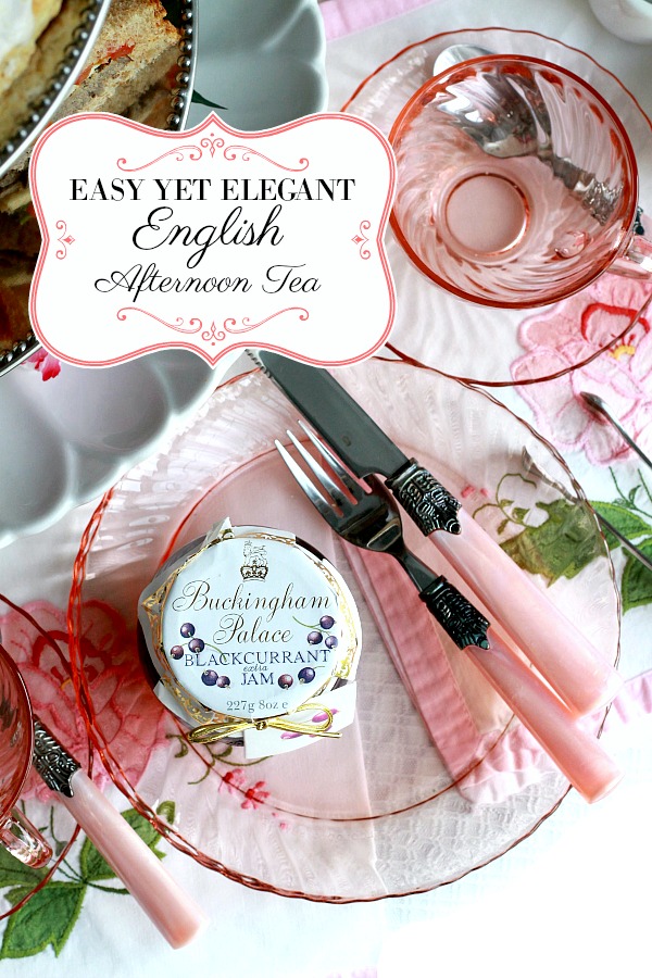 Easy to prepare an English Afternoon Tea just like you might have in London, England with scones, petite sandwiches and of course, tea.