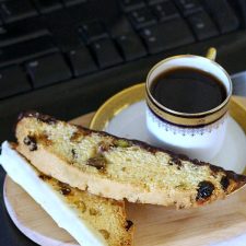 Delicious Coffee Break Treat ~ Pistachio Cherry Biscotti
