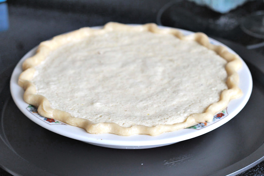Humble cottage cheese pie is from a vintage cookbook titled, The New American Cook Book, cir. 1941. It is an easy recipe for an earlier era.
