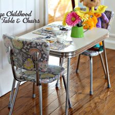 Vintage Childhood Chrome Table and Chairs Restoration