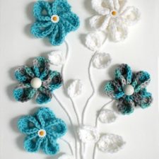 Easy Springtime Crochet Flower Wall Art