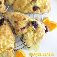 Blueberry Scones with Orange (or Lemon) Glaze