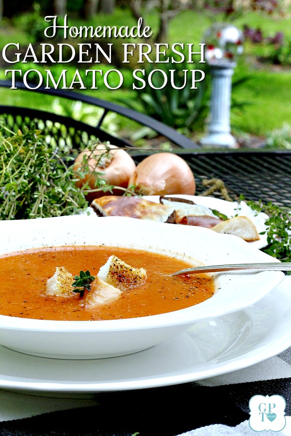 Use those beautiful summer ripe tomatoes from your garden or the market to make Homemade Garden Fresh Tomato Soup.