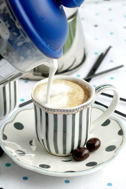 espresso at home with frother milk
