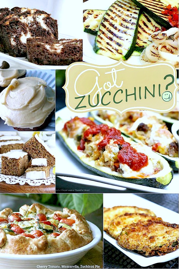 Enjoy summer zucchini as a healthy ingredient in meatballs, cupcakes, pie, bread, Ratatouille and zucchini boats. Great recipe collection with lots of ideas.