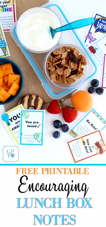 FREE printable lunch box notes and cards to encourage kids in school. Inspirational bible verses.