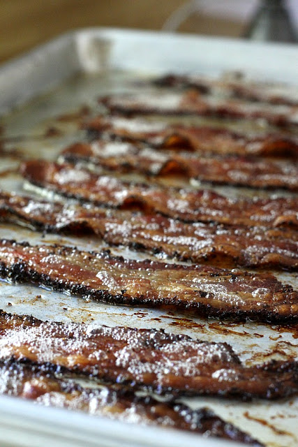 Oven baking method to cook bacon