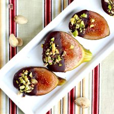 Chocolate Dipped Figs with Pistachio