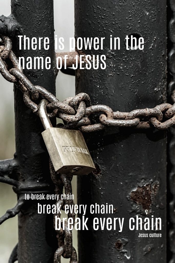 Hope. Truth. There is power in the Name of Jesus. To break every chain. Every chain. Video and song lyrics from Jesus culture.