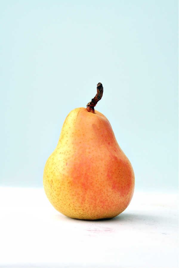 Beautiful pear for spiced pear, banana and walnut muffin recipe.