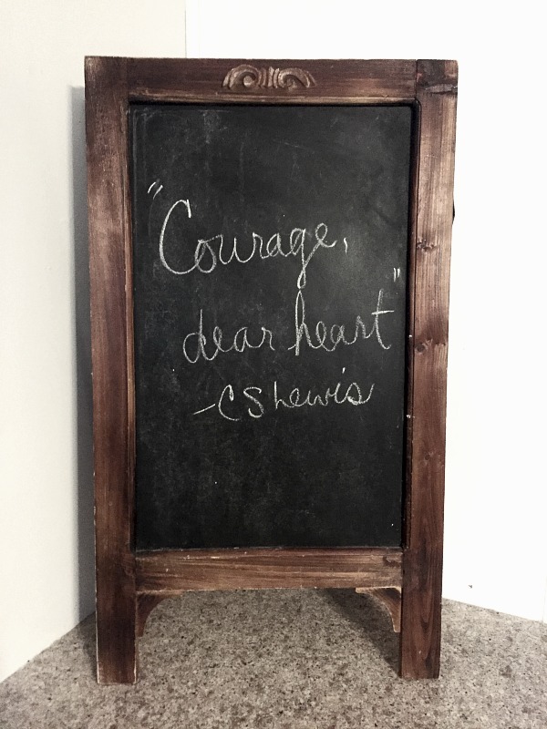 Party of Ten Series: Courage, dear heart. Motherhood demands bravery. Mom of eight children shares her heart to encourage other moms on the journey.