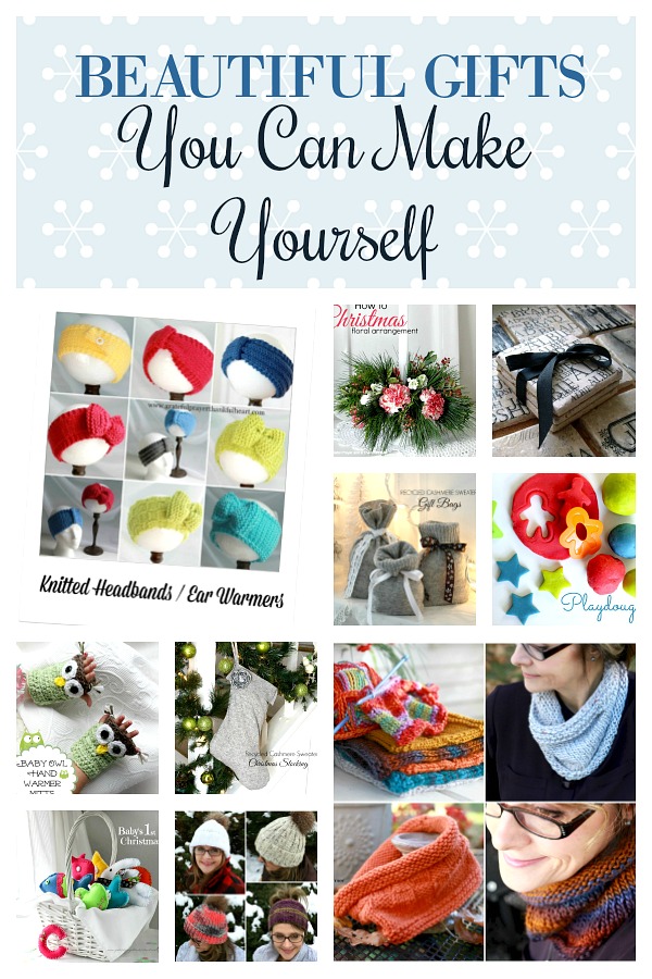 10 DIY Gifts You Can Make for the Holidays that everyone will love! Useful and fun for kids and adults. Projects for knitting, crochet, sewing and crafting.