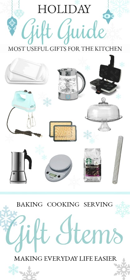 Holiday gift guide, most useful gifts features 10 of the most useful items for the kitchen. Appreciated gifts to make everyday life easier. 