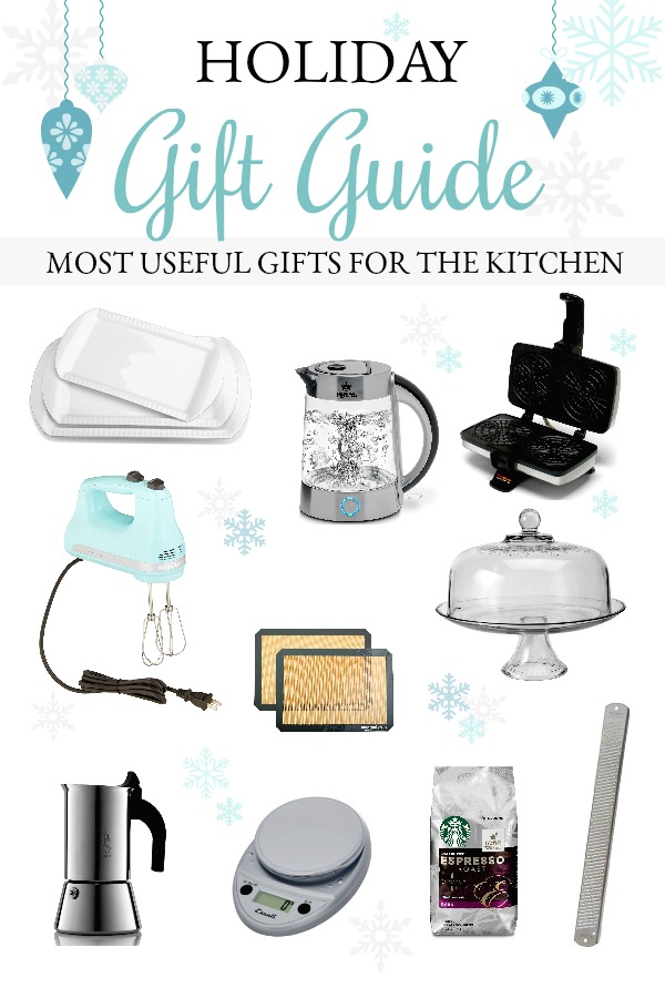 Holiday gift guide featuring 10 of the most useful items for the kitchen. Appreciated gifts to make everyday life easier.