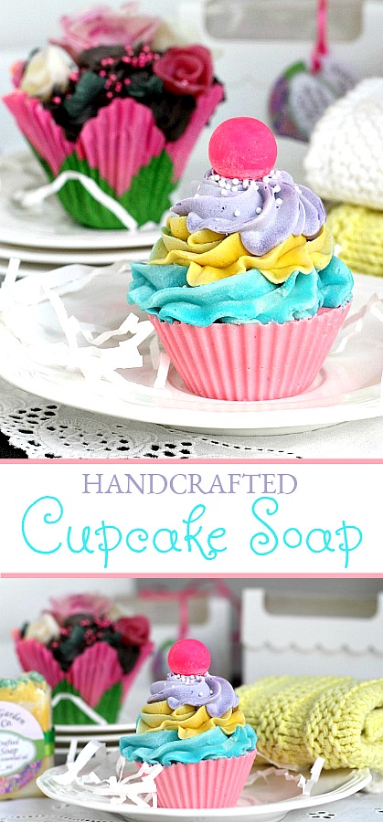 Handcrafted cupcake soap looks so real you might be tempted to take a bite. Sweet gifts or use in bathroom, linen closet or to fragrance lingerie drawer.