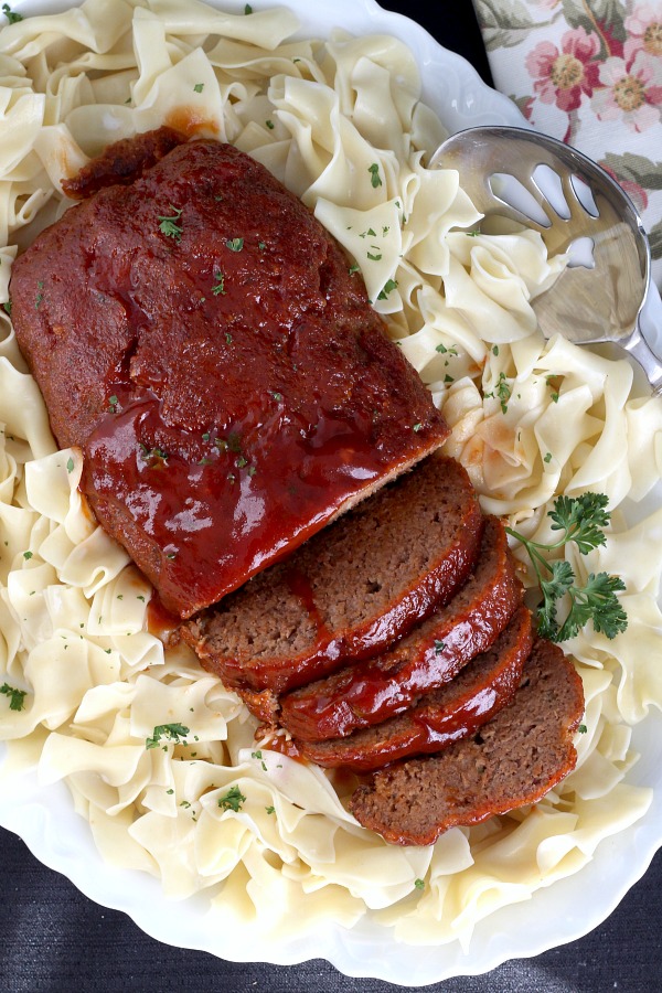 Sweet and Sour Meatloaf is an all-time favorite family comfort food. Easy recipe that is delicious with a tangy, sauce poured on the top and baked until bubbly. 