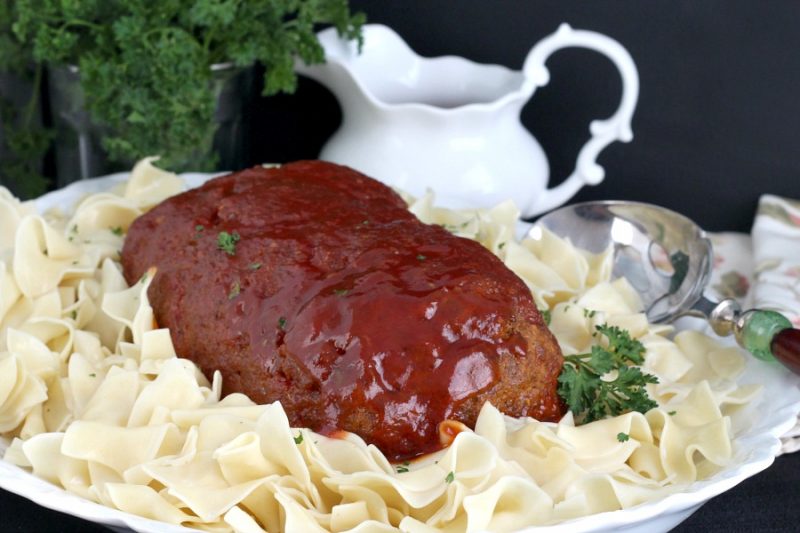 Sweet and Sour Meatloaf is an all-time favorite family comfort food. Easy recipe that is delicious with a tangy, sauce poured on the top and baked until bubbly.