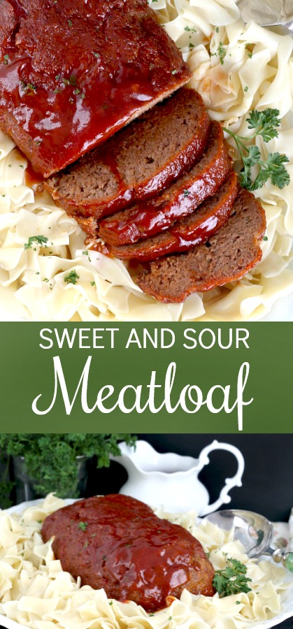 Sweet and Sour Meatloaf is an all-time favorite family comfort food. Easy recipe that is delicious with a tangy, sauce poured on the top and baked until bubbly. 