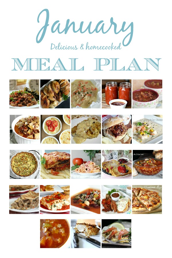 Save time and money following a meal planner with links to all recipes. Delicious January or winter dishes you and your family will love. Wholesome, delicious and homemade.