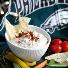 Fly Eagles Fly, Game Day Onion Soup Horseradish and Bacon Dip
