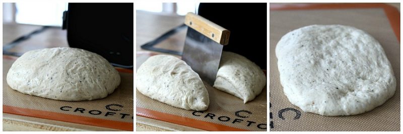 Cracked Pepper, Parmesan and Herbed Bread is full of flavor, slices beautifully and great for sandwiches or buttered and served with soup or salad. Easy recipe dough is made in a bread maker and shaped as desired. Allow to rise, bake and enjoy!