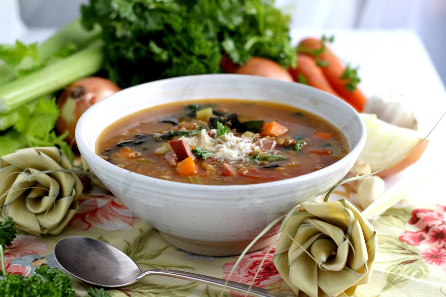 Make a pot of hearty Charleston Lowcountry Lentil Soup. This southern recipe is easy and full of carrots, celery, onion, tomatoes and of course, lentils. Inspired by a visit to Charleston, South Carolina.