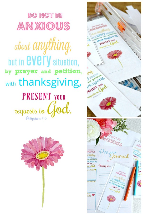 Use this cheerful Prayer Journal, bible verse and bookmark printable set as your diary with prompts for Scripture verses, counting blessings, ways to encourage and prayers. Keep in a notebook or bible.