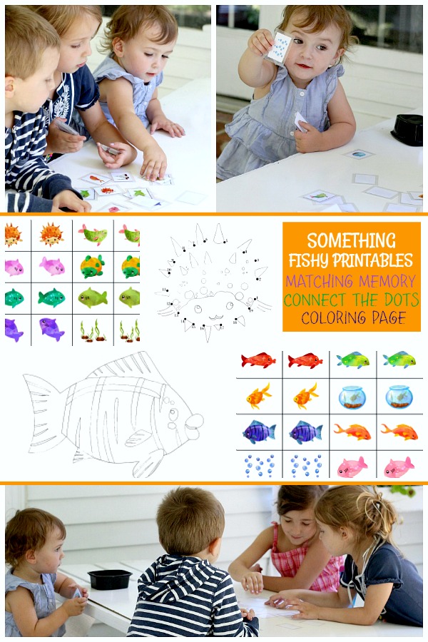 Cute and colorful, Something Fishy matching memory game, provides hours of fun for kids while building recall, focusing and problem solving skills.