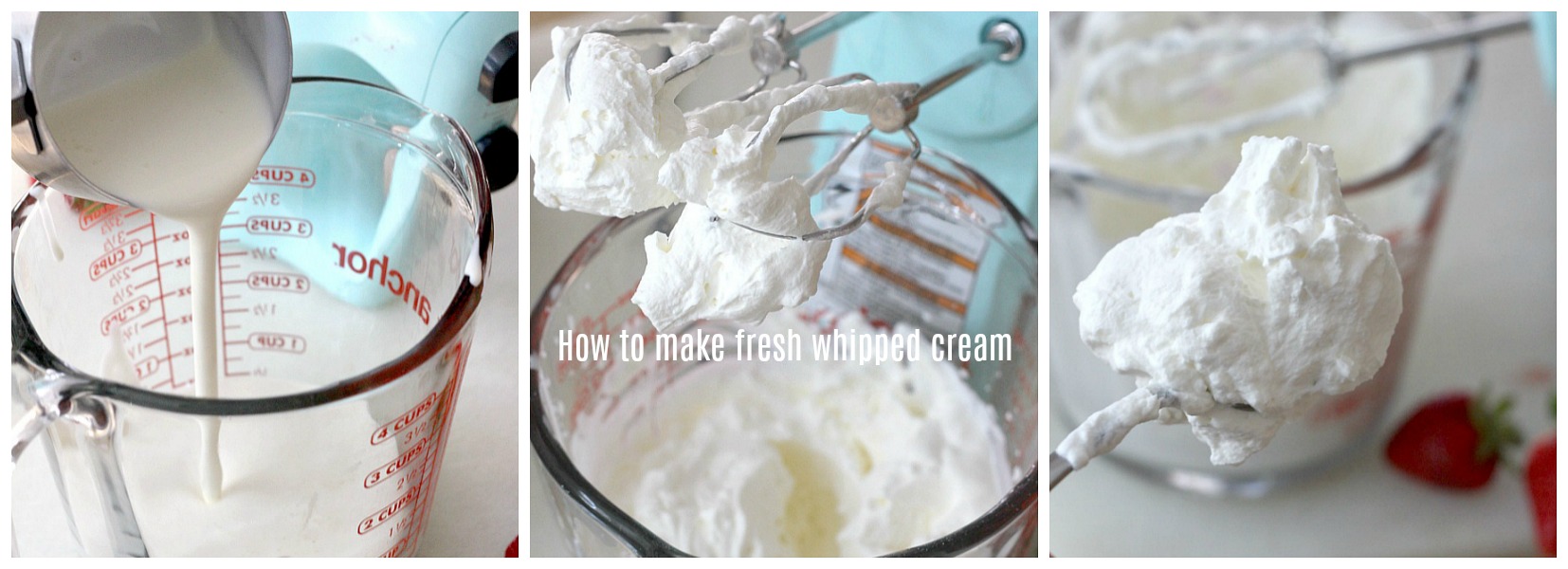 How to make fresh whipped cream for Strawberry Shortcake