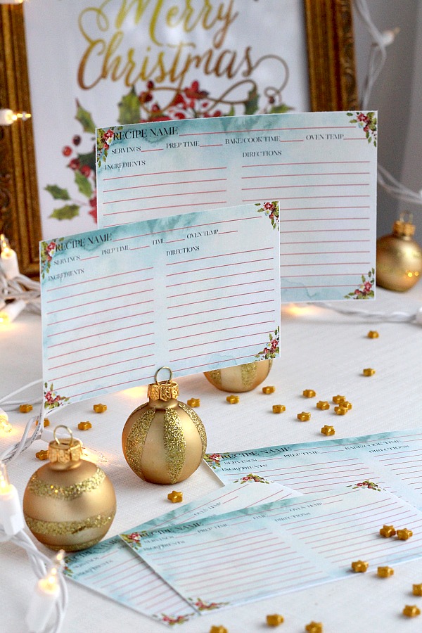 The ultimate holiday baking and gift-giving planner with all you need to take the stress away and stay perfectly organized. Lovely, matching gift tags and greeting cards, Cookie exchange Invitations, Recipe cards and prints to frame, December calendar, Baking schedule, Shopping list, Newsletter page, Bookmarks, How-to double a recipe cheat sheet and more!