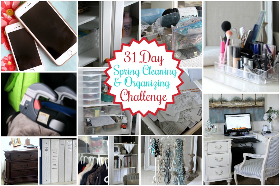 Spring has sprung and as we embrace its freshness we might find that our home needs a little refreshing as well. Work through those messy & disorganized areas a little each day with a 31 Day Spring Cleaning and Organization Challenge. Feel great and accomplished with this doable plan.