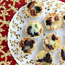 Brie Tartlets with Cranberries and Cherries