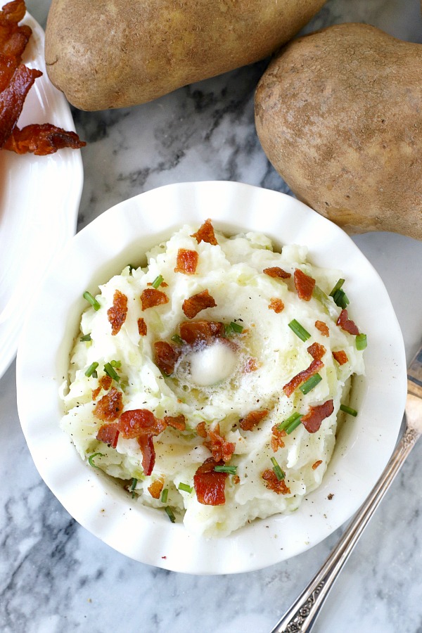 A traditional Irish side dish, colcannon is a filling and delicious combination of potatoes, cabbage and bacon. A must for dinner each St Patrick's Day.