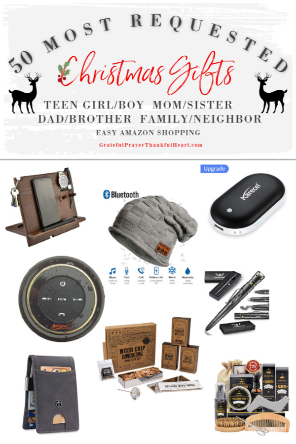 Make gift-giving easy for Dad, brothers and the guys on your list. The best and most requested Christmas and holiday shopping guide ideas for the men in your life plus additional suggestions for Mom, sister, girlfriends, teen girls, teen boys, him, her, neighbor and family. Best gifts from Amazon!