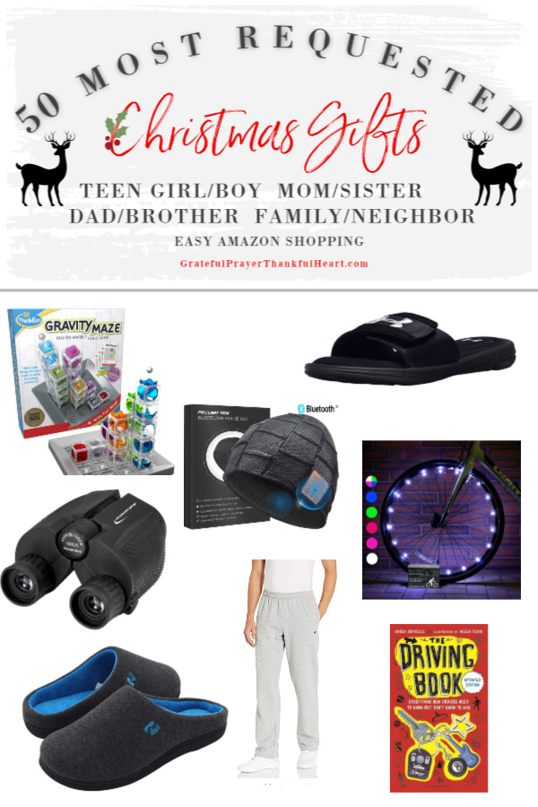 Make gift-giving easy for the teen boys on your list. The best and most requested Christmas and holiday shopping guide ideas for high-school boys plus additional suggestions for Mom, sister, Dad, brother, teen girls, him, her, neighbor and family. Best gifts from Amazon!
