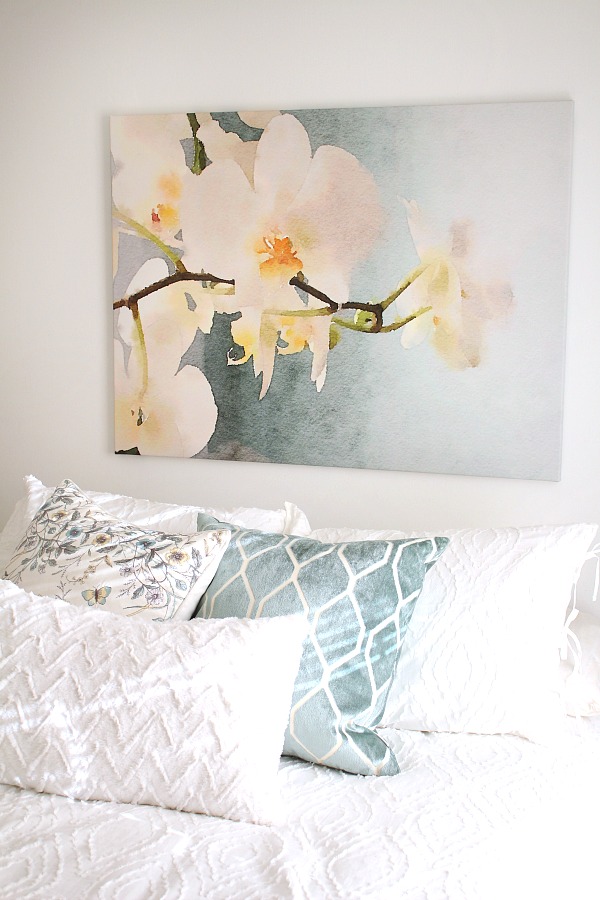DIY Bedroom makeover from messy teen room to Mom's French Country retreat. A bright, beautiful place for reading, resting and relaxing all done on a budget. 