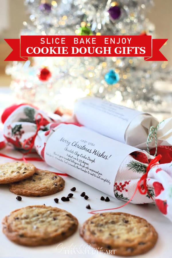 Easy holiday gifts your friends will love, chocolate chip cookie dough in festive packaging is frozen and ready to bake. Fresh from the oven, homemade cookies without the work!