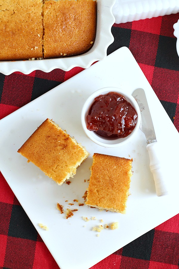 You'll love this very easy sweet honey cornbread simply mixed in a bowl and baked to a golden brown. Perfect with chili, soup or meat entree.