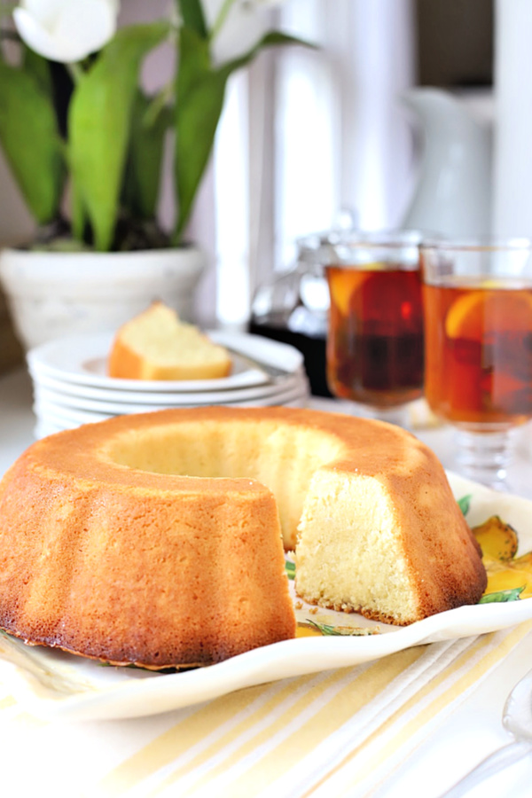 Similar to pound cake, coconut lemon cake is a perfect dessert or treat with tea or coffee. Made with coconut milk and a little rum if desired, it is baked in a Bundt pan and is also lovely toasted for breakfast.