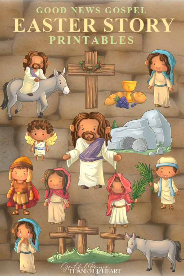 Christian Easter Story character printables are cute, colorful and perfect for kids playtime, teaching, homeschooling and Sunday School use. Beyond adorable bunnies and chicks, Easter is a day to celebrate the immeasurable love of God toward all people. A victory over the grave giving great hope for our future.