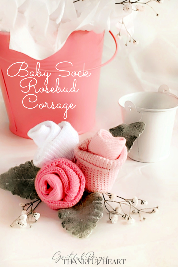 Make Mommy-to-Be feel extra special at her baby shower with a sweet rose baby sock corsage. Little rosebuds are easy with these step-by-step instructions. 