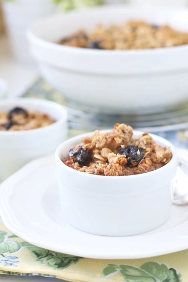 individual servings of homemade baked oatmeal for breakfast