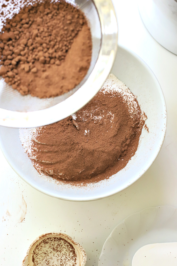 sifted cocoa powder for chocolate peanut butter cookies