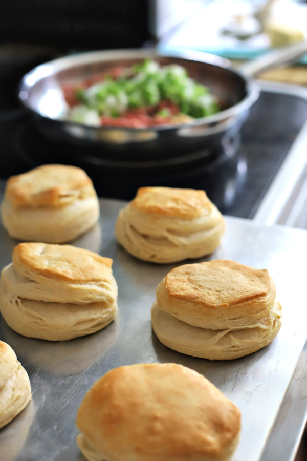 baked biscuits for country sausage gravy