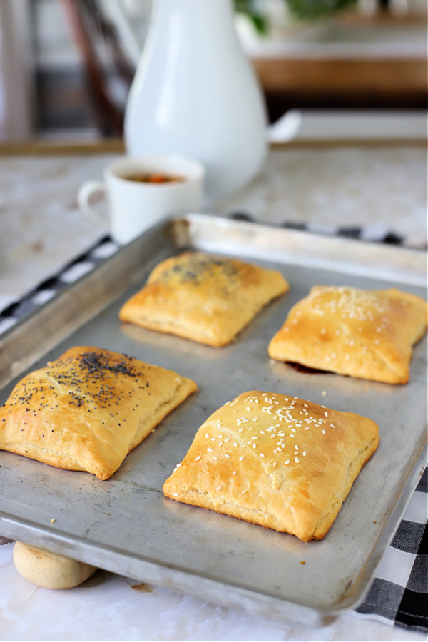 baked ham and cheese hand pies from crescent roll dough