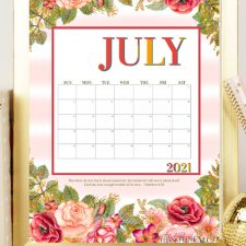 July Calendar and Quotes