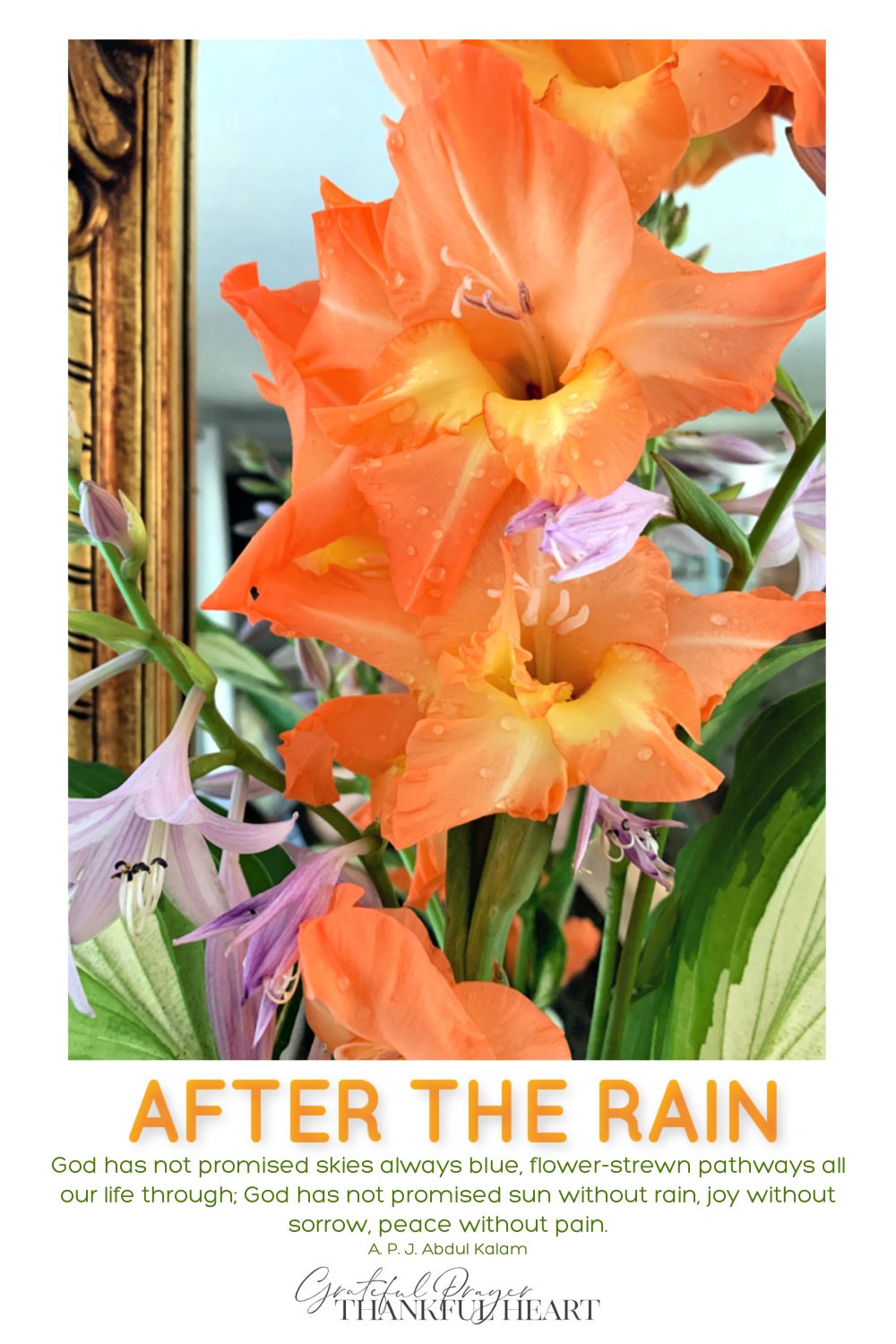Summertime thunderstorms come with heavy rain and harsh wind, breaking the stems of flowers in the garden. Use them to create simple arrangements to brighten your home and attitude.